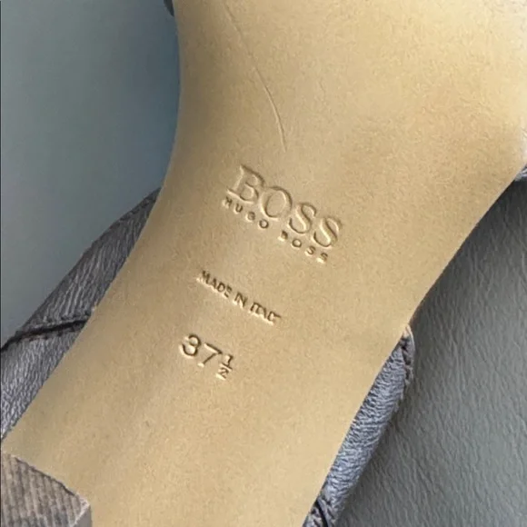 Hugo Boss Metallic Bronze Slingback Heels sz 7.5 - Picture 6 of 8